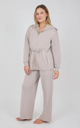 Softlite Fleece Cinched Waist Jacket & Sasha Wide Leg Pant Set