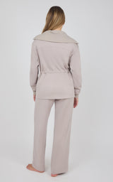 Softlite Fleece Cinched Waist Jacket & Sasha Wide Leg Pant Set