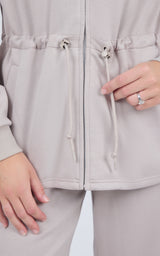 Softlite Fleece Cinched Waist Jacket & Sasha Wide Leg Pant Set