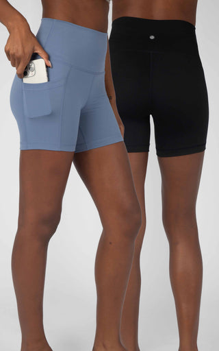 2 PK Lux Classic and Pocketed 5" Shorts - Our Earthy Story - 90 Degree by Reflex