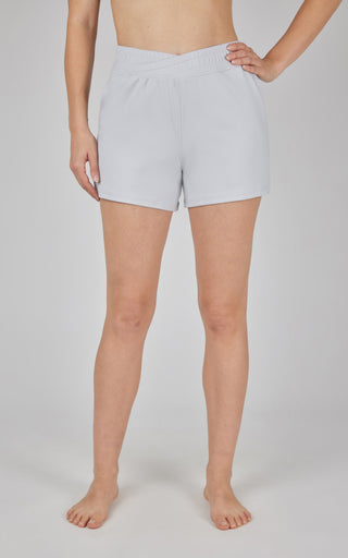 Lux Crossover Waistband 4" Side Pocket Short - 90 Degree by Reflex