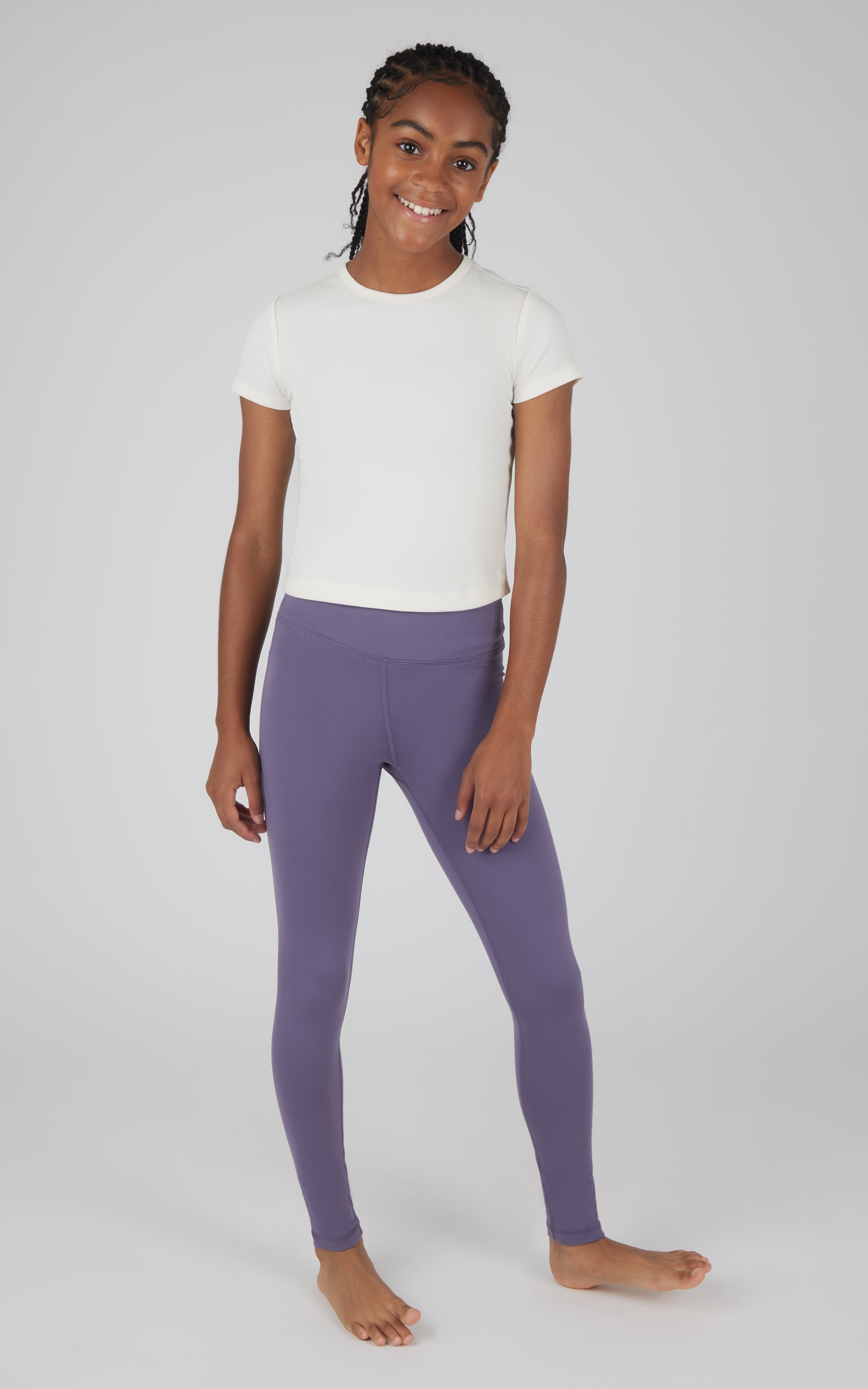 Girls 2 Pack  Interlock Everyday Full Length Legging and Everyday Interlock High Waist Flared Pant - 90 Degree by Reflex