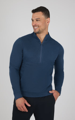 Mens Softlite Everyday Half Zip Top - Our Ocean Core Story - 90 Degree by Reflex