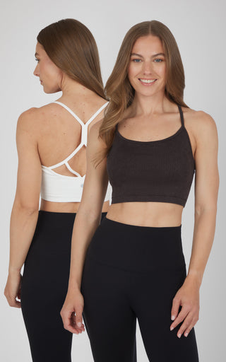2 PK Ribbed Seamless Rosaline Bra - Our Cafe Story - 90 Degree by Reflex