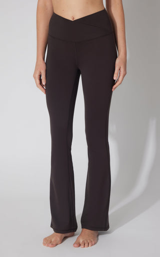 Lux Madison Crossover Elastic Free Waist 31 1/2 inch Flare Leg Pant - 90 Degree by Reflex