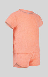 Toddler Girls 2 PC Towel Terry Short Sleeve Top and Dolphin Short - 90 Degree by Reflex