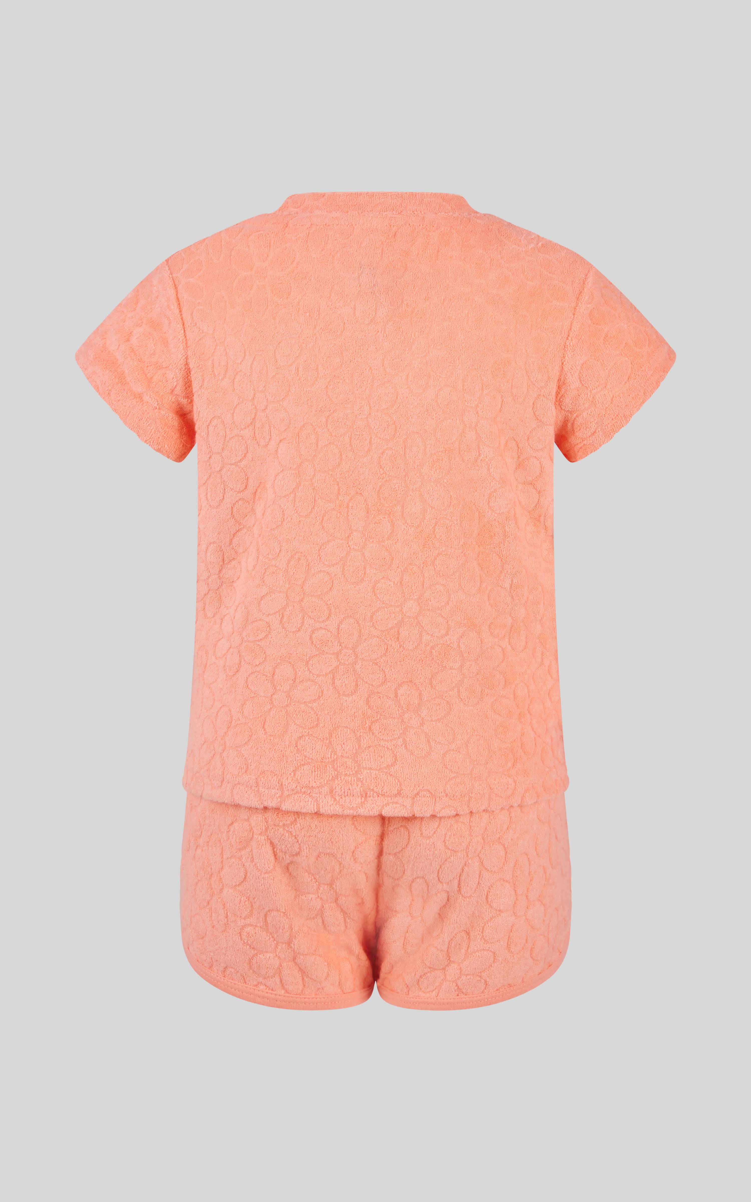 Toddler Girls 2 PC Towel Terry Short Sleeve Top and Dolphin Short - 90 Degree by Reflex