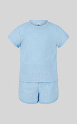 Toddler Girls 2 PC Towel Terry Short Sleeve Top and Dolphin Short - 90 Degree by Reflex