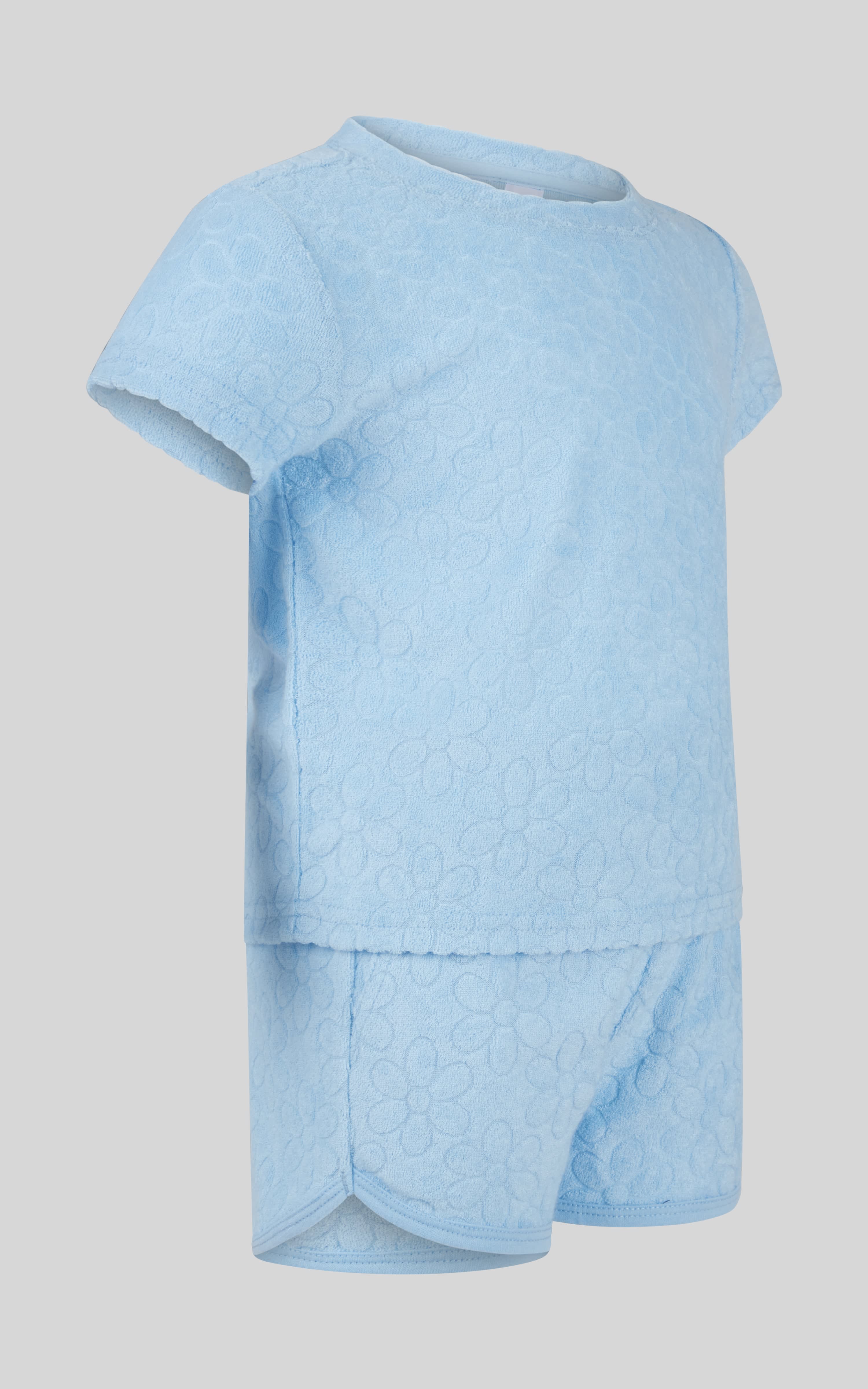 Toddler Girls 2 PC Towel Terry Short Sleeve Top and Dolphin Short - 90 Degree by Reflex