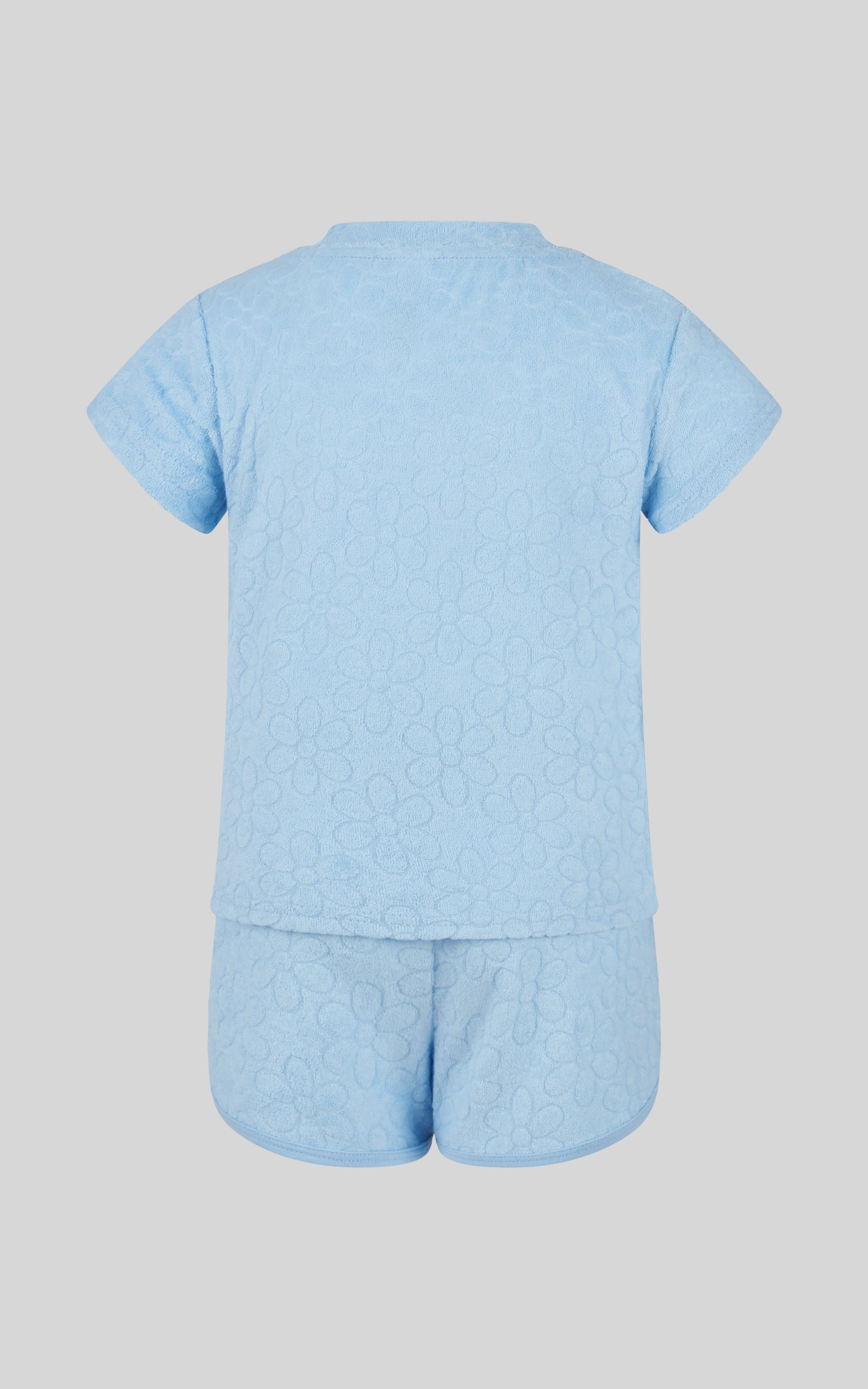 Toddler Girls 2 PC Towel Terry Short Sleeve Top and Dolphin Short - 90 Degree by Reflex