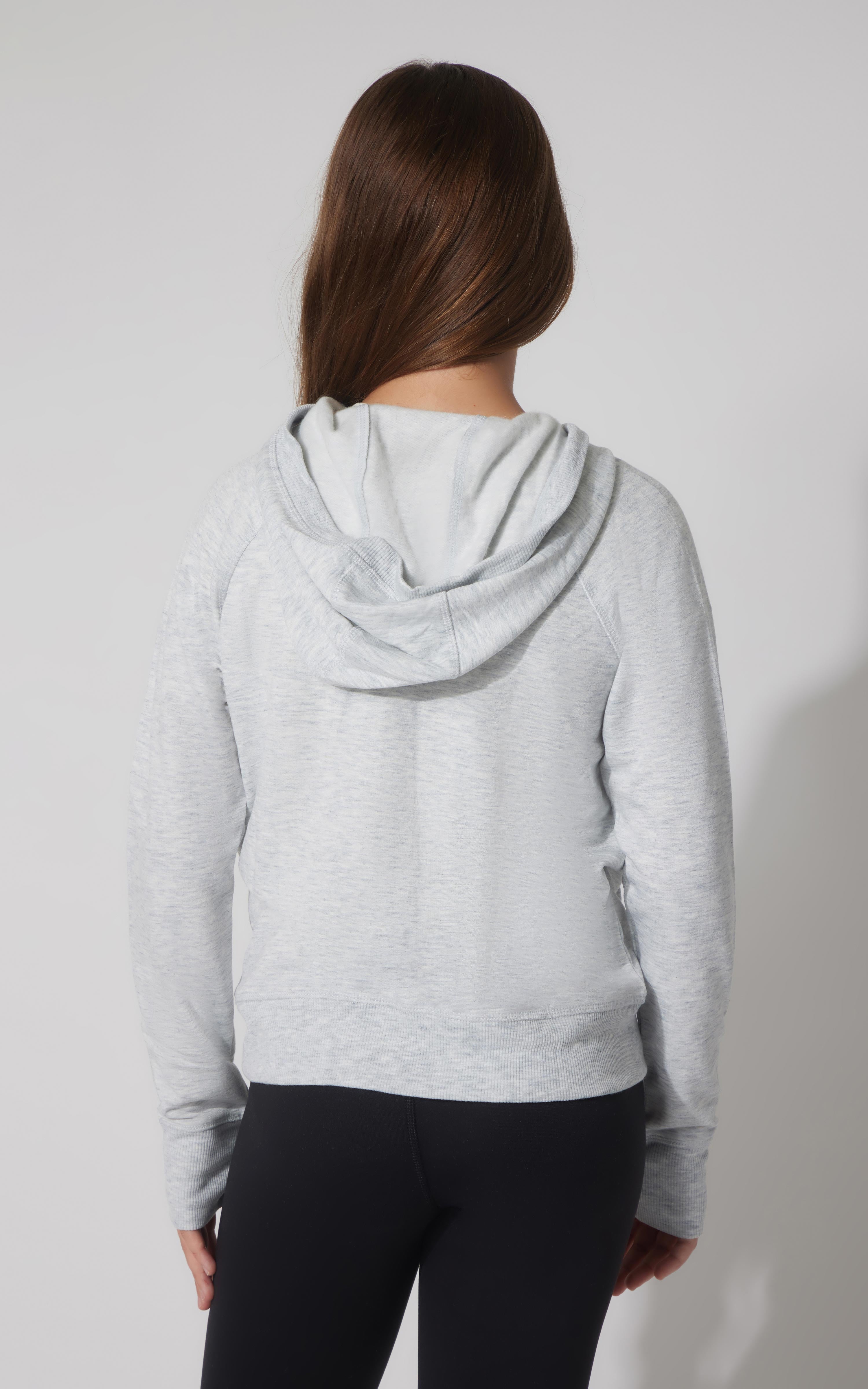 Girls Brushed Full Zip Hooded Jacket - 90 Degree by Reflex