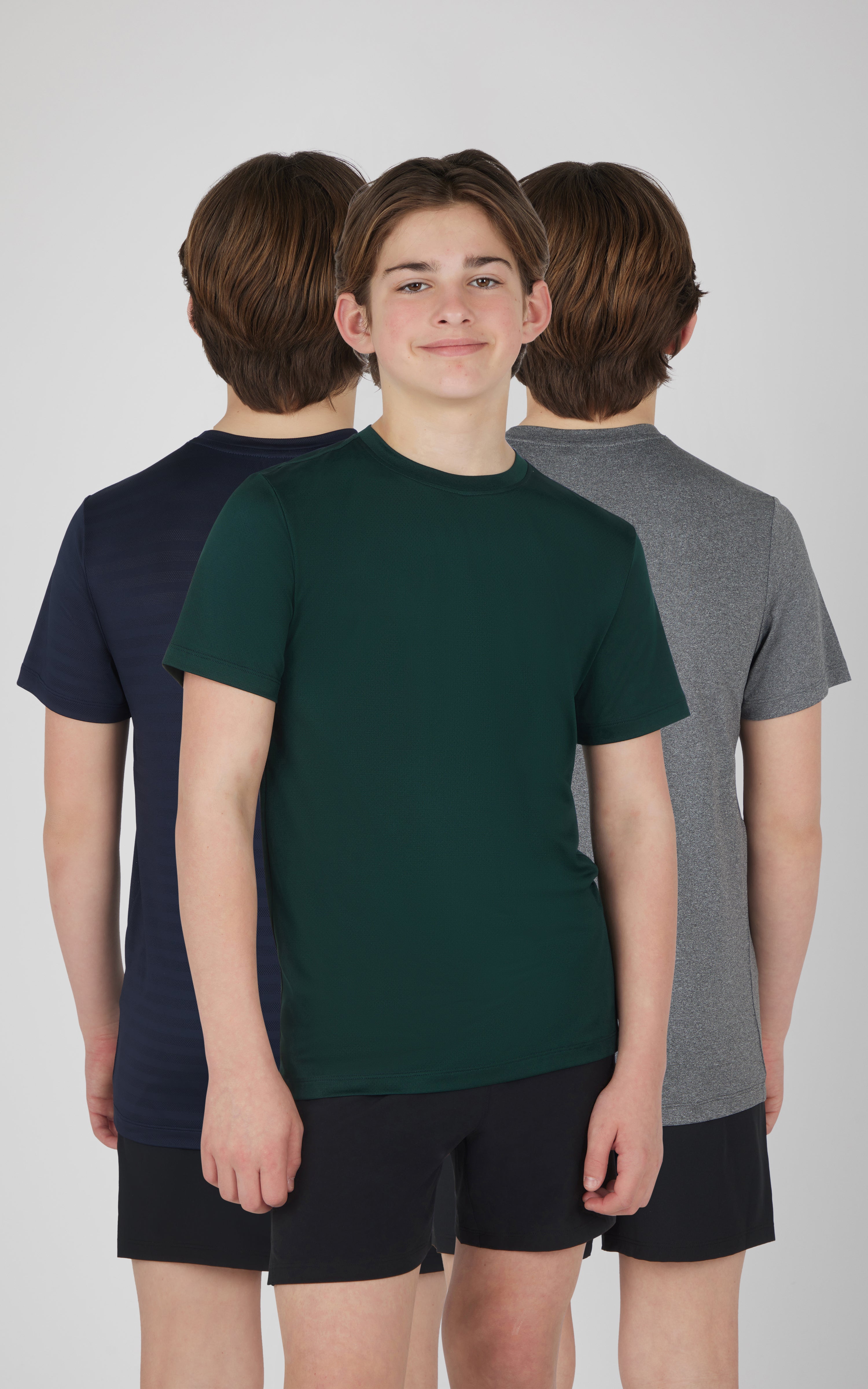Boys 3 PK Mesh Performance Tee - 90 Degree by Reflex