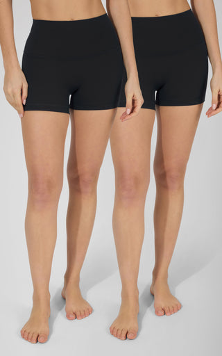 SKN 3.5" No Front Seam  Biker Shorts 2 PK - 90 Degree by Reflex