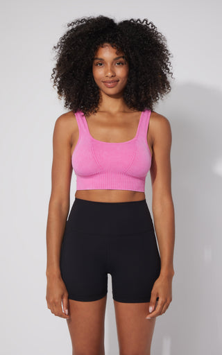 2 PK Stonewash Seamless Bra Tank - 90 Degree by Reflex