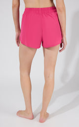 Lightstreme Commuter Woven Smocked Waistband Running Short w/ Split Hem - 90 Degree by Reflex