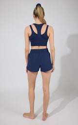 Seamless Rib Sorelle Double Layer Bra (With Cups) + Lightstreme Korra Running Short With Contrast Binding - 90 Degree by Reflex