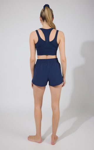 Seamless Rib Sorelle Double Layer Bra (With Cups) + Lightstreme Korra Running Short With Contrast Binding - 90 Degree by Reflex