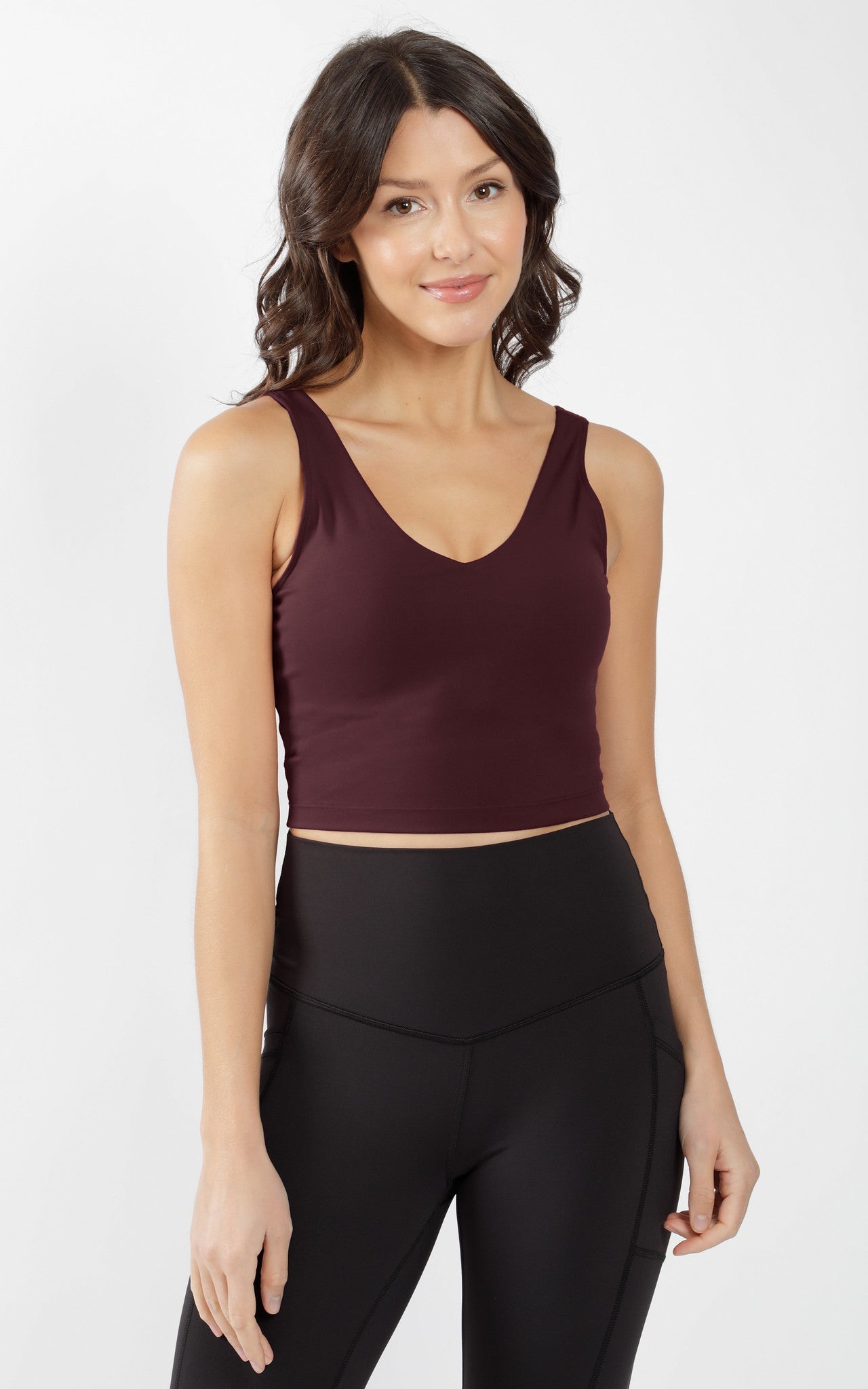 Cropped Tank Top with Support Inside Bra