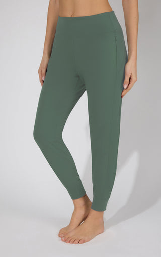 Interlock Zipper Pockets Greenwich Jogger - Our Linen Story - 90 Degree by Reflex