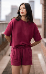 Loop Terry Mellow Cove Short Sleeve & Short Set