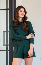 Plush Rib Avenlee Long Sleeve & New Flow Short Set