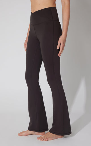 Lux Madison Crossover Elastic Free Waist 31 1/2 inch Flare Leg Pant - 90 Degree by Reflex