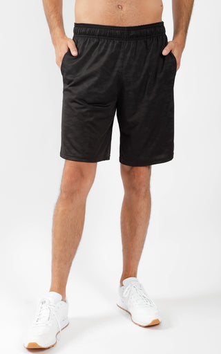 Embossed Print Basketball Shorts