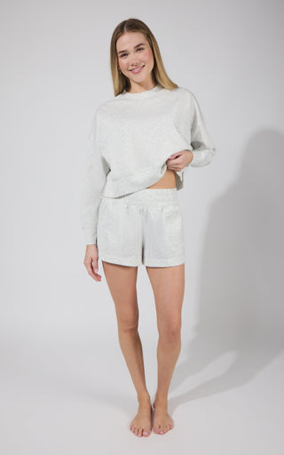 Softlite Pullover Sweatshirt and Short Set - 90 Degree by Reflex