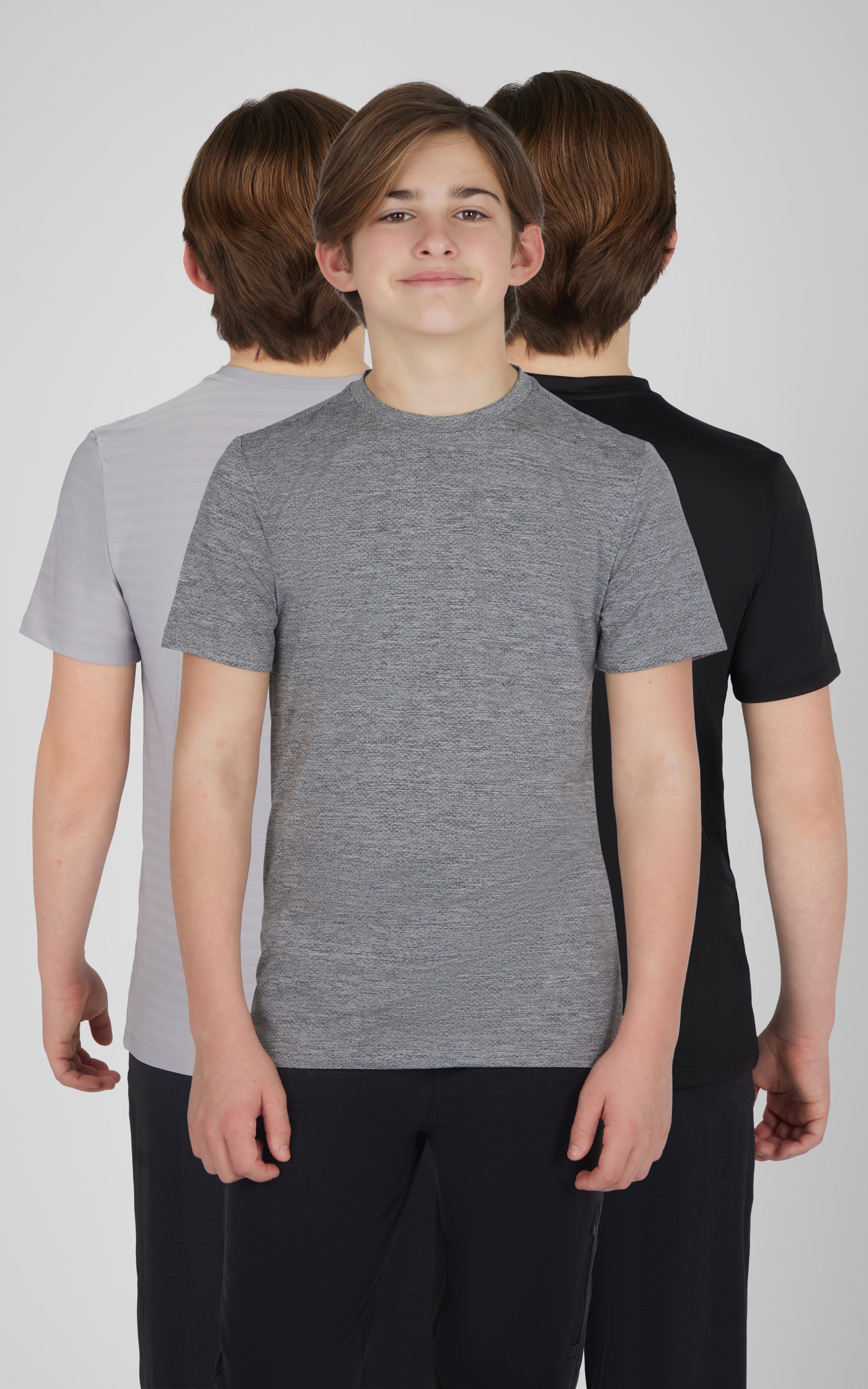 Boys 3 PK Mesh Performance Tee - 90 Degree by Reflex