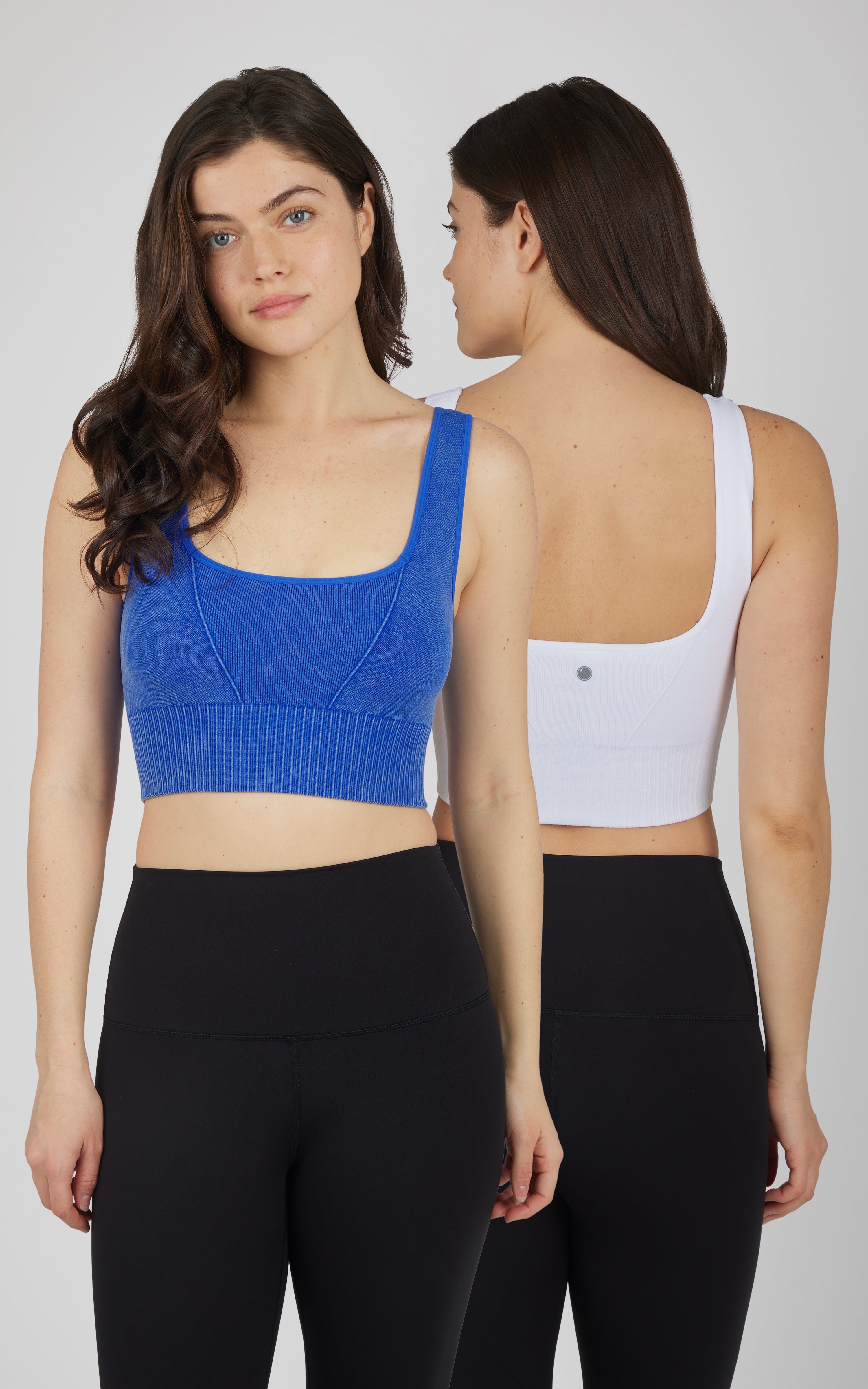 2 PK Stonewash Seamless Bra Tank - 90 Degree by Reflex