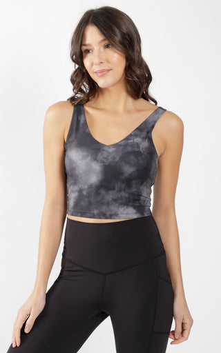 Cropped Tank Top with Support Inside Bra