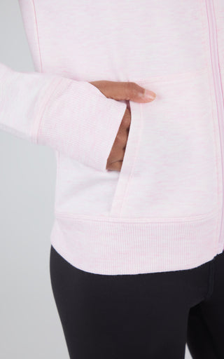 Girls Brushed Full Zip Hooded Jacket - 90 Degree by Reflex