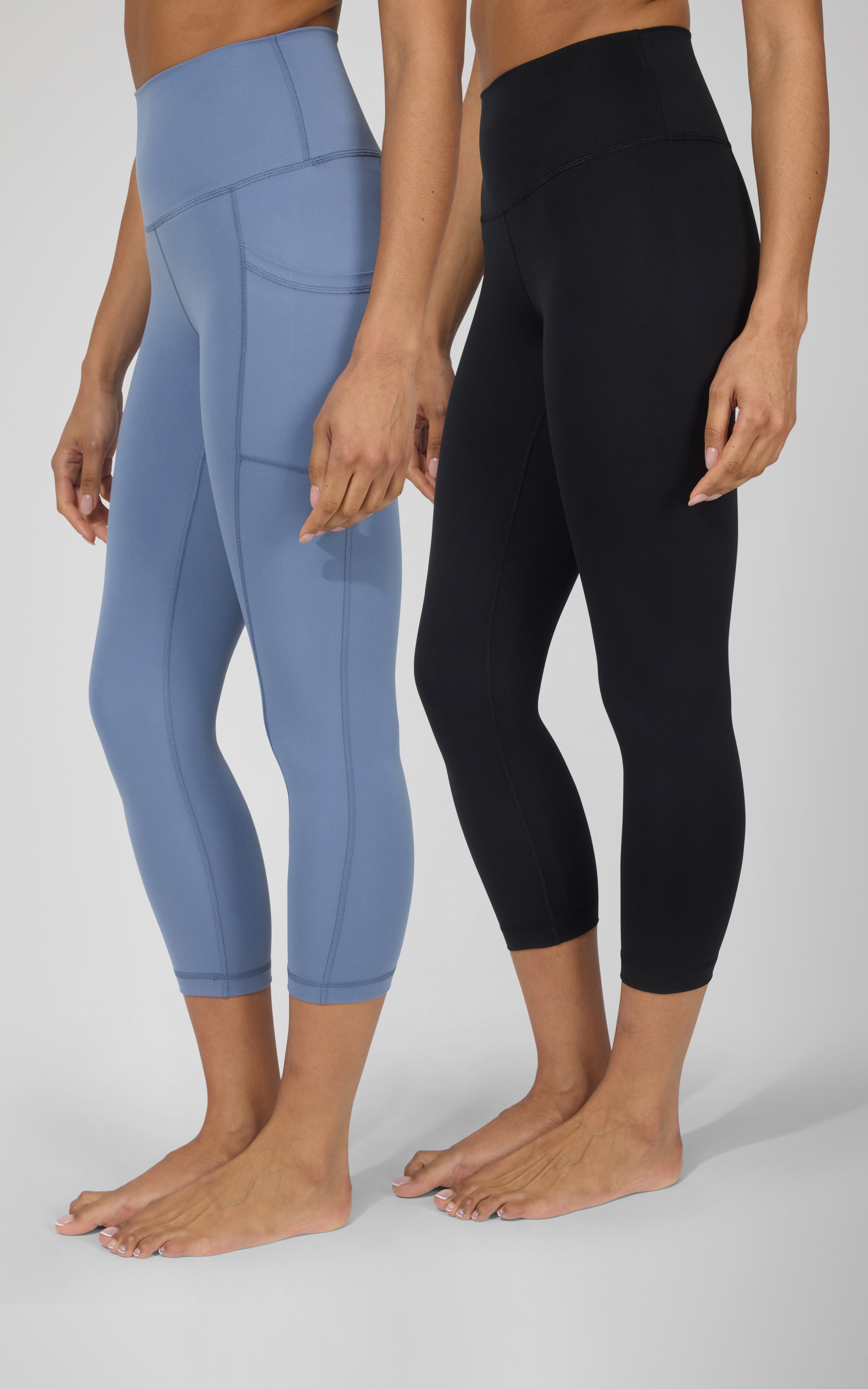 2 PK Interlock Side Pocket and Everyday Capris - 90 Degree by Reflex