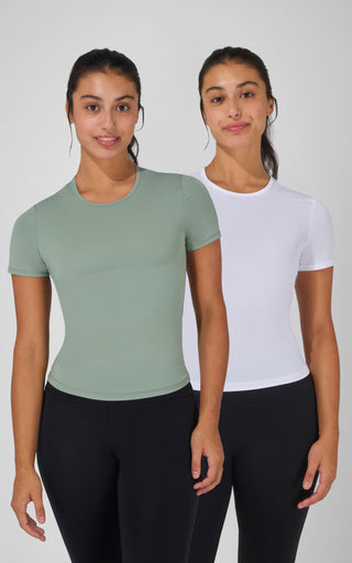 2 Pk Air Cloud Jersey Meet and Greet Length Short Sleeve Shirt - 90 Degree by Reflex