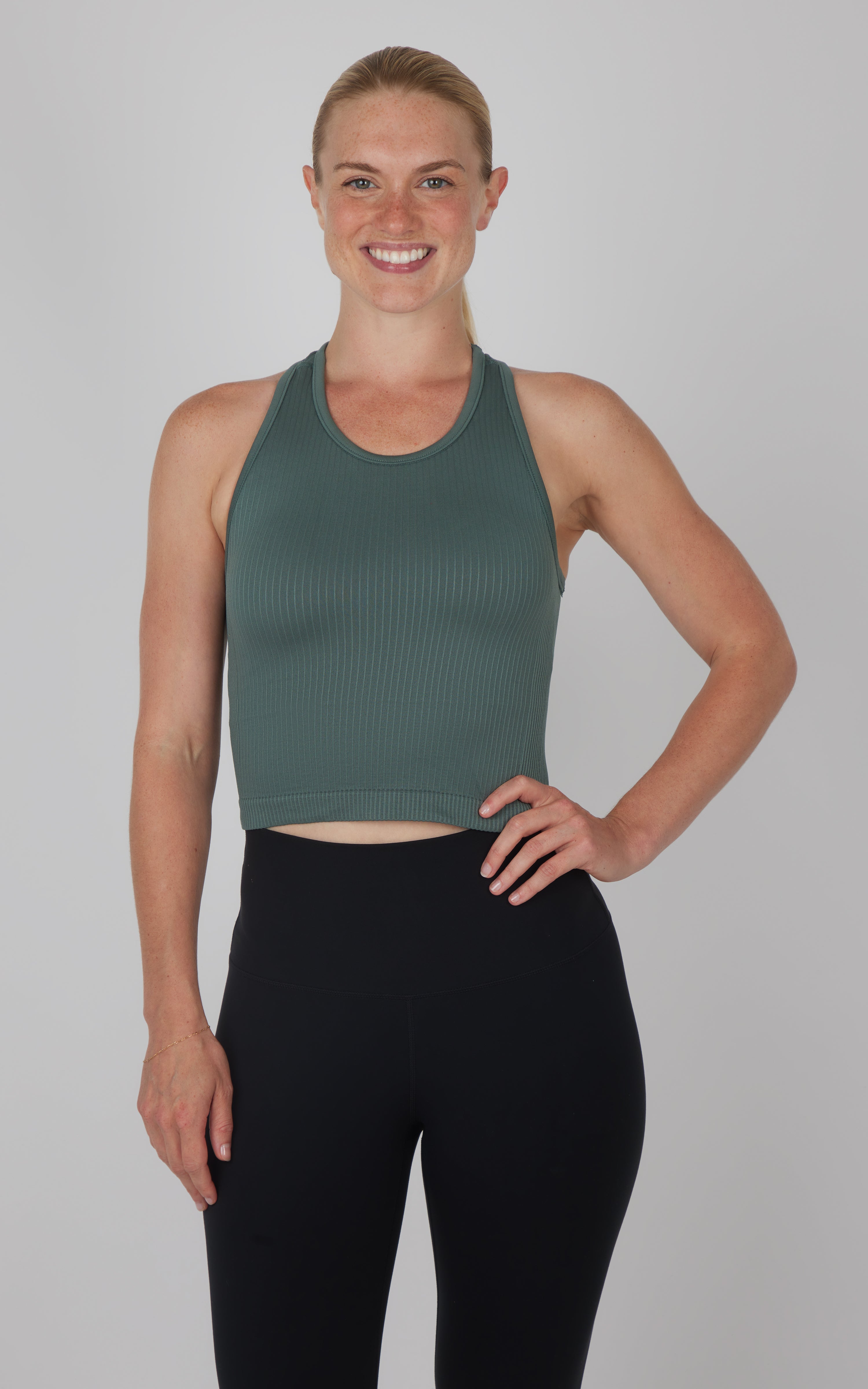 2 PK Racerback Tank with Built in  Bra - Our Petal Tone Story - 90 Degree by Reflex