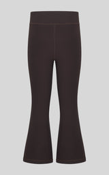 Little Girls 2 PK Ribbed Everyday Flared Leg Pant - Chocolate Torte/Black - 3