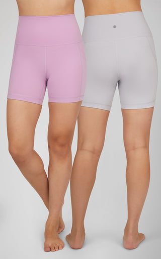 2 PK Lux Classic and Pocketed 5" Shorts - Our Earthy Story - 90 Degree by Reflex