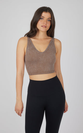 2 PK Stone Wash V-Neck Tank - Our Stone Story - 90 Degree by Reflex