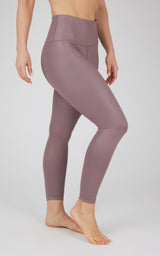 Interlink Faux Leather High Waist Cire 7/8 Ankle - 90 Degree by Reflex