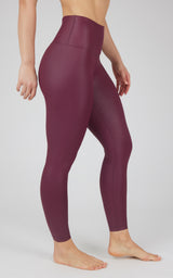 Interlink Faux Leather High Waist Cire 7/8 Ankle - 90 Degree by Reflex