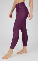 Interlink Faux Leather High Waist Cire 7/8 Ankle - 90 Degree by Reflex