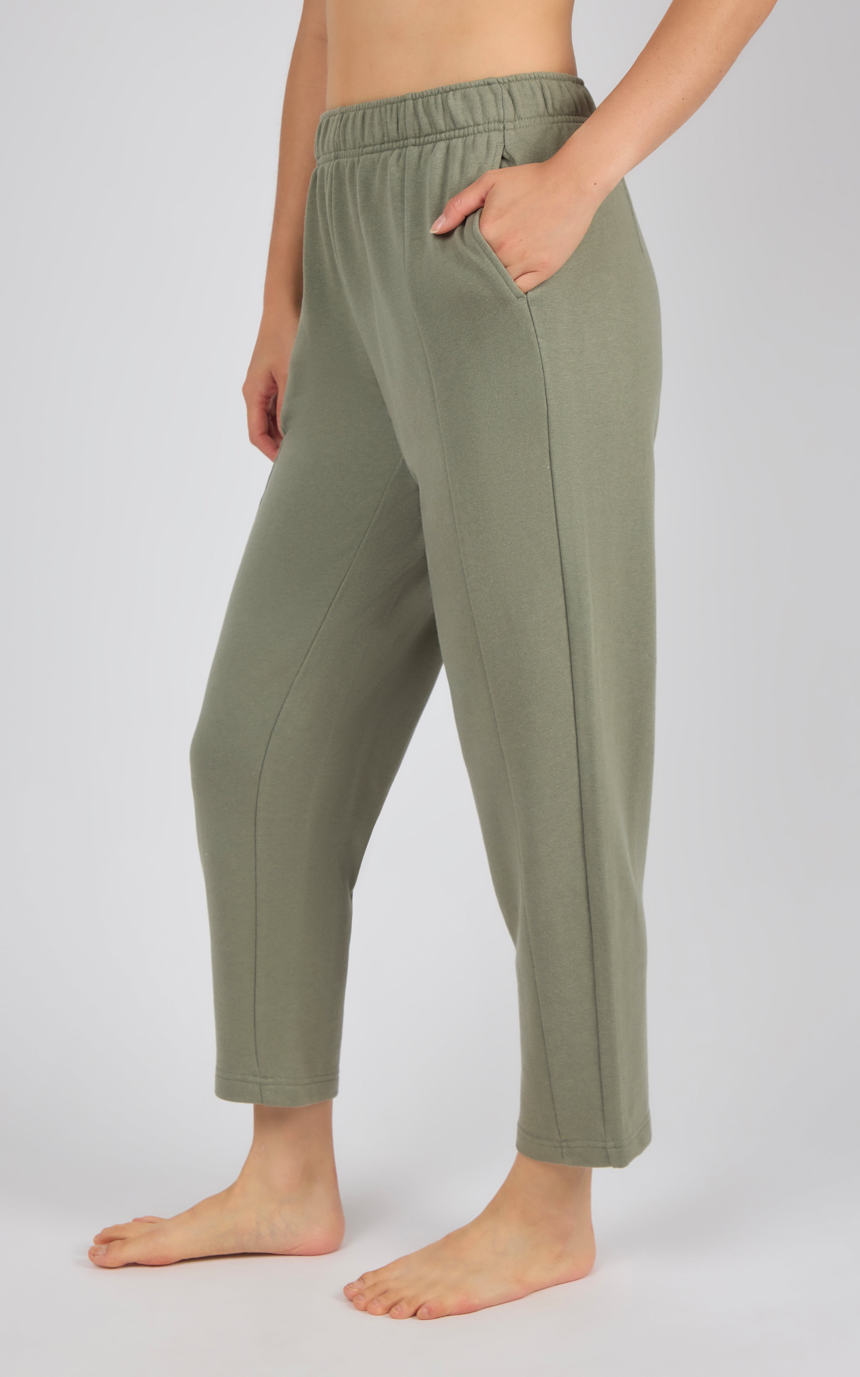 Loop Terry Stonewash Summit Way 7/8 Tapered Pant - 90 Degree by Reflex
