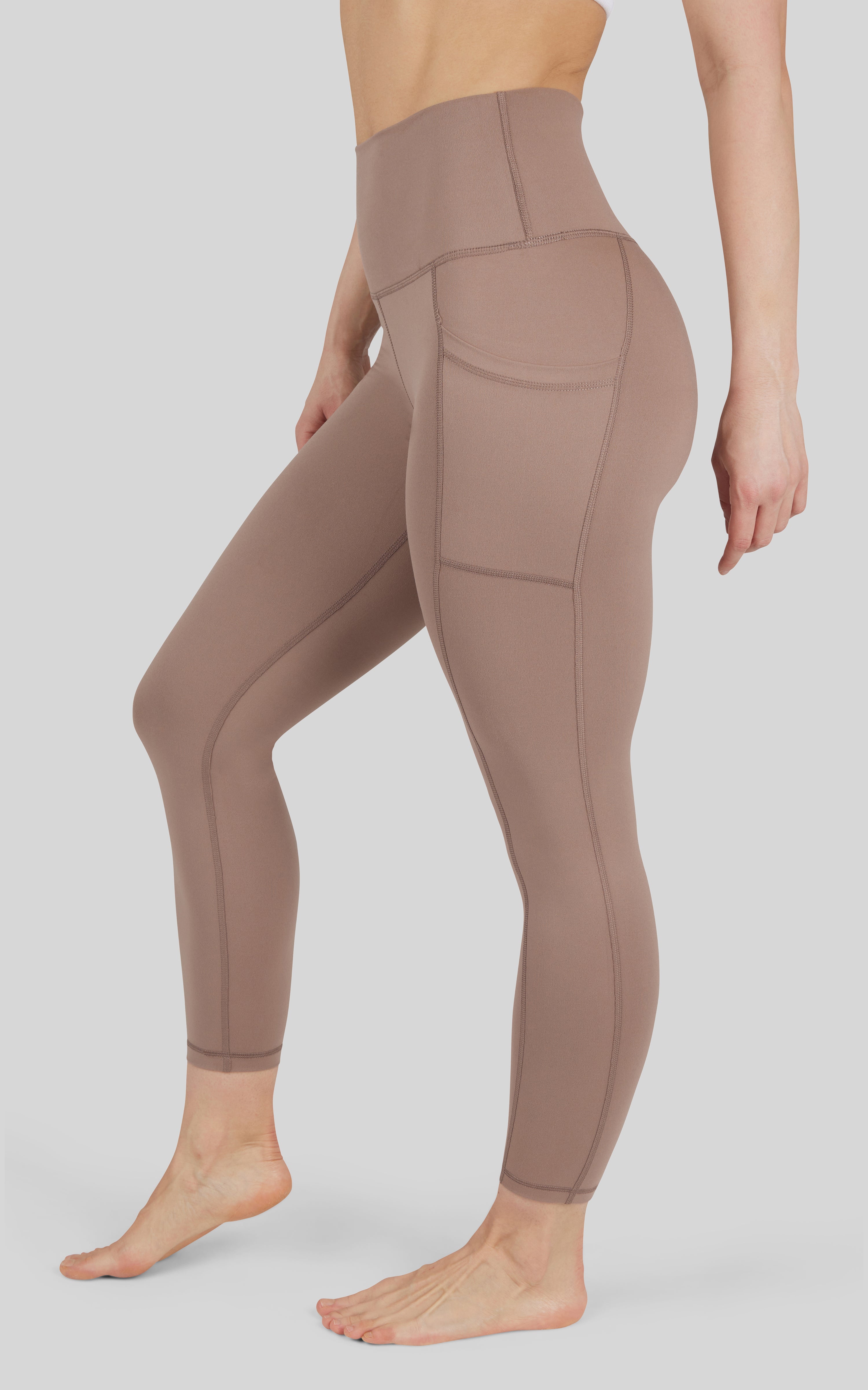 Lux Elastic Free High Waist Side Pocket 7/8 Ankle