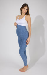 Maternity Heathered Lux Ankle Legging - 90 Degree by Reflex