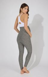 Maternity Heathered Lux Ankle Legging - 90 Degree by Reflex