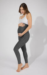 Maternity Heathered Lux Ankle Legging - 90 Degree by Reflex