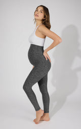 Maternity Heathered Lux Ankle Legging - 90 Degree by Reflex
