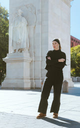 Marled Pique Perry Raglan Long Sleeve Pullover + Marled Pique Staycation Pintuck Wide Leg Pant W/ Ci image