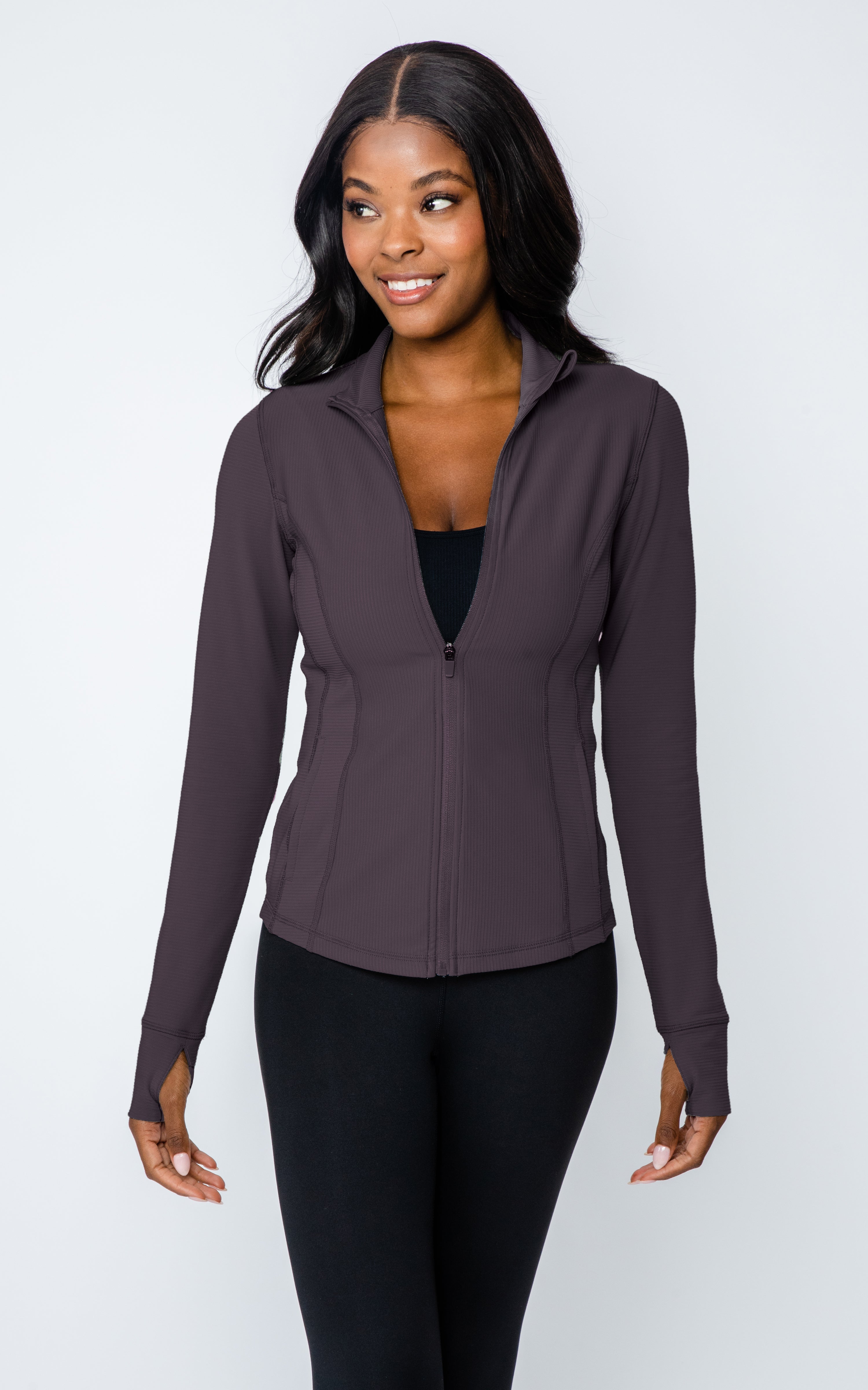Interlink Ribbed Princess Seam Performance Jacket - 90 Degree by Reflex