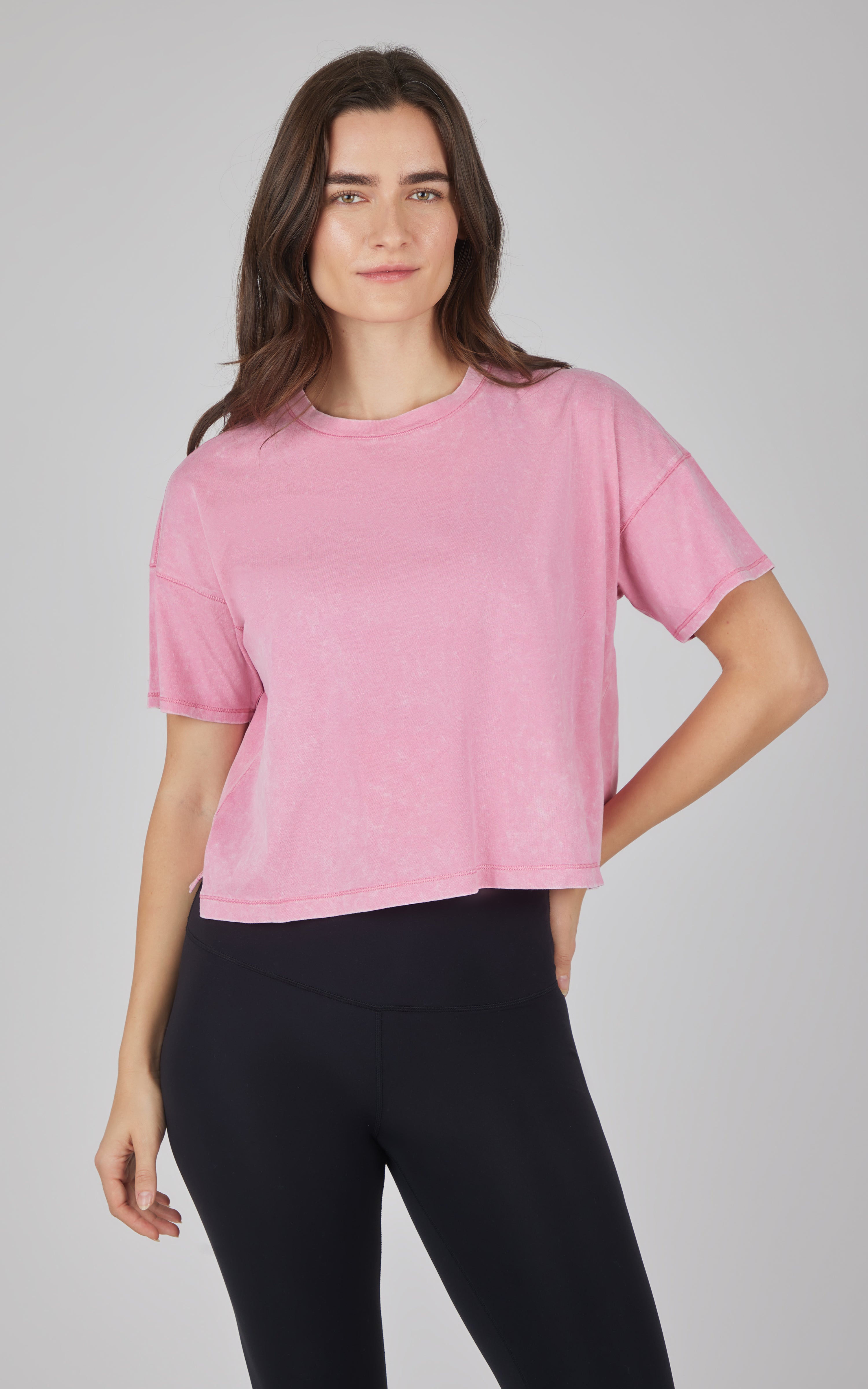 2 PK Stone Washed Cotton and Super Soft Tee - 90 Degree by Reflex
